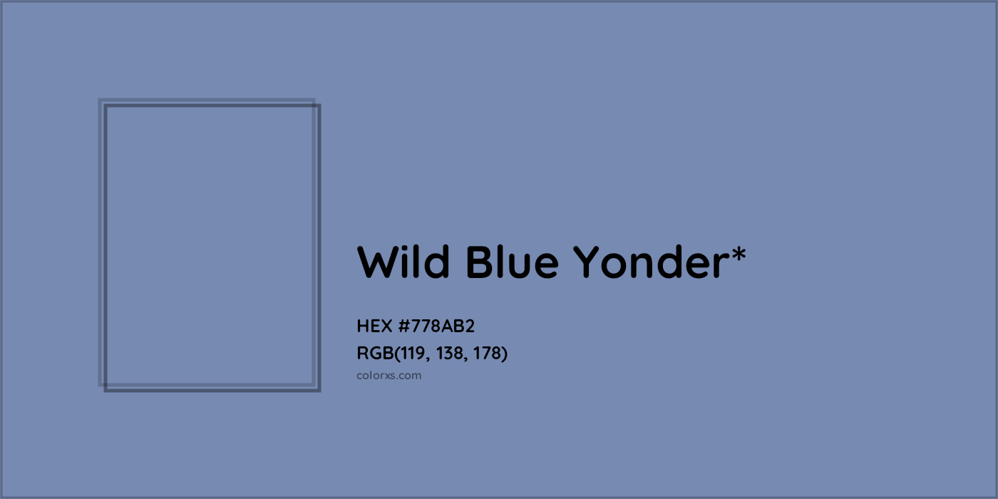 HEX #778AB2 Color Name, Color Code, Palettes, Similar Paints, Images