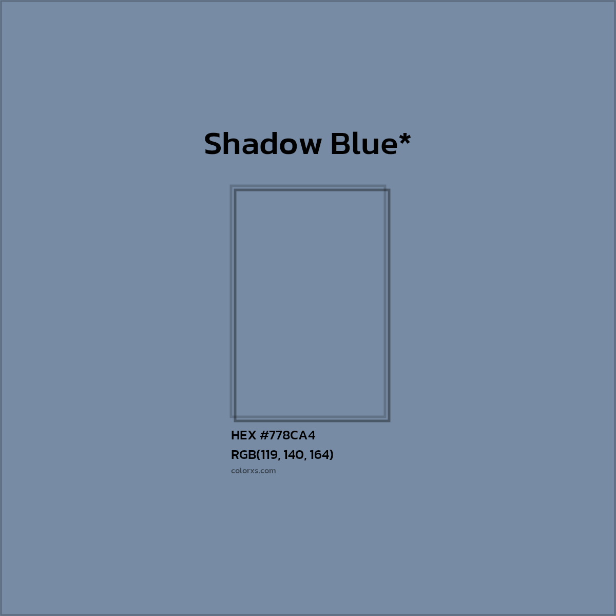 HEX #778CA4 Color Name, Color Code, Palettes, Similar Paints, Images