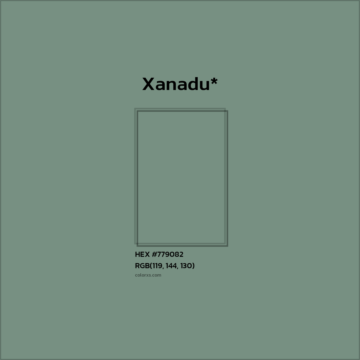 HEX #779082 Color Name, Color Code, Palettes, Similar Paints, Images