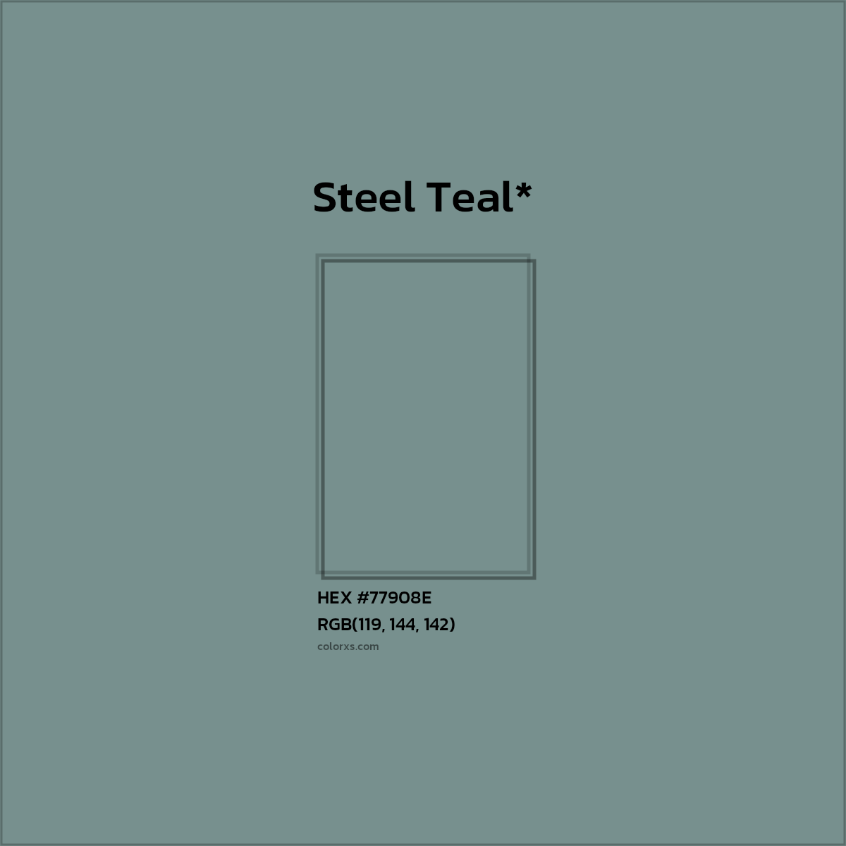 HEX #77908E Color Name, Color Code, Palettes, Similar Paints, Images