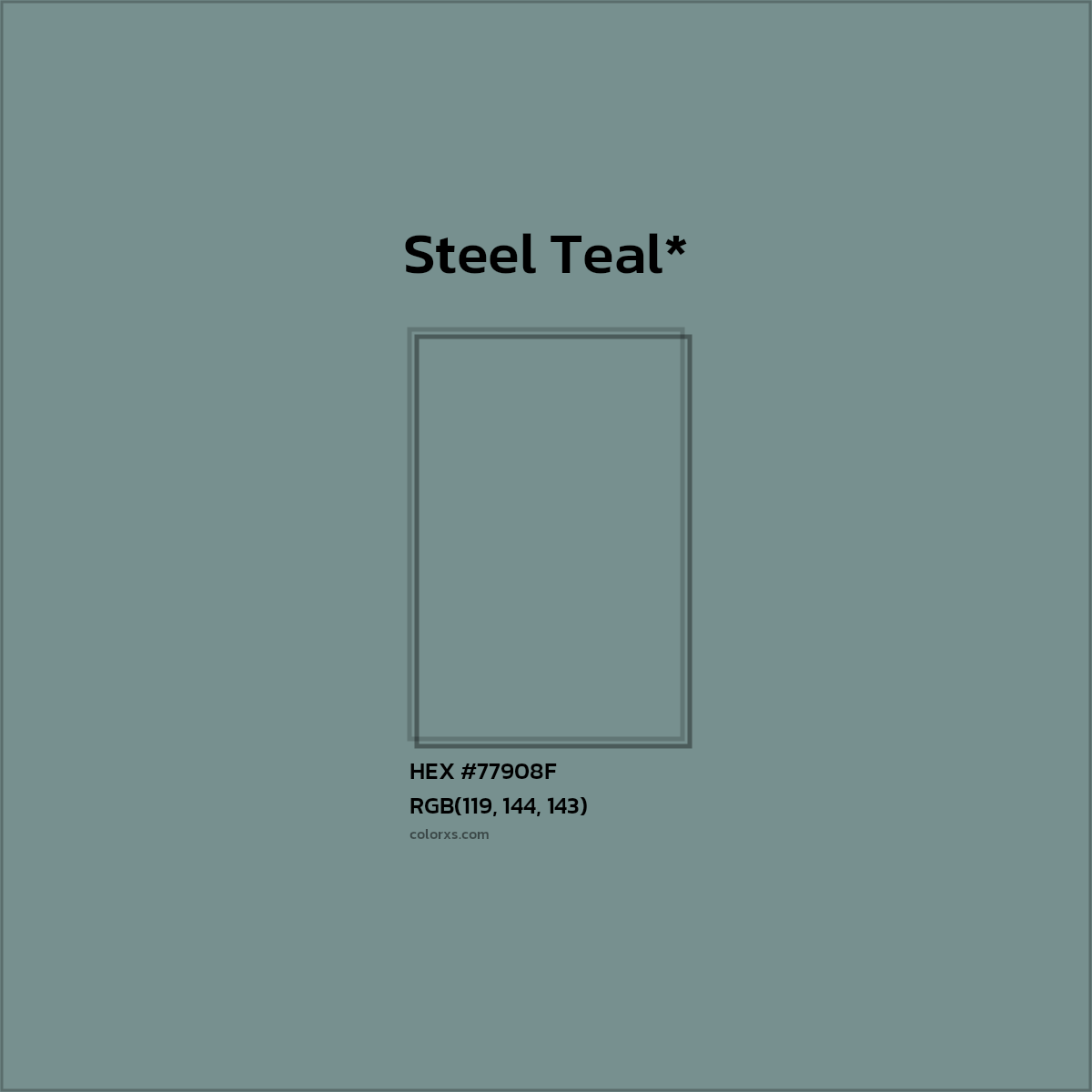 HEX #77908F Color Name, Color Code, Palettes, Similar Paints, Images