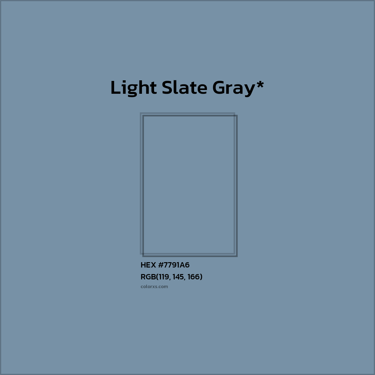 HEX #7791A6 Color Name, Color Code, Palettes, Similar Paints, Images