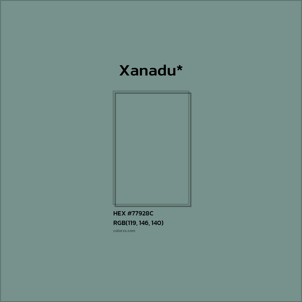 HEX #77928C Color Name, Color Code, Palettes, Similar Paints, Images