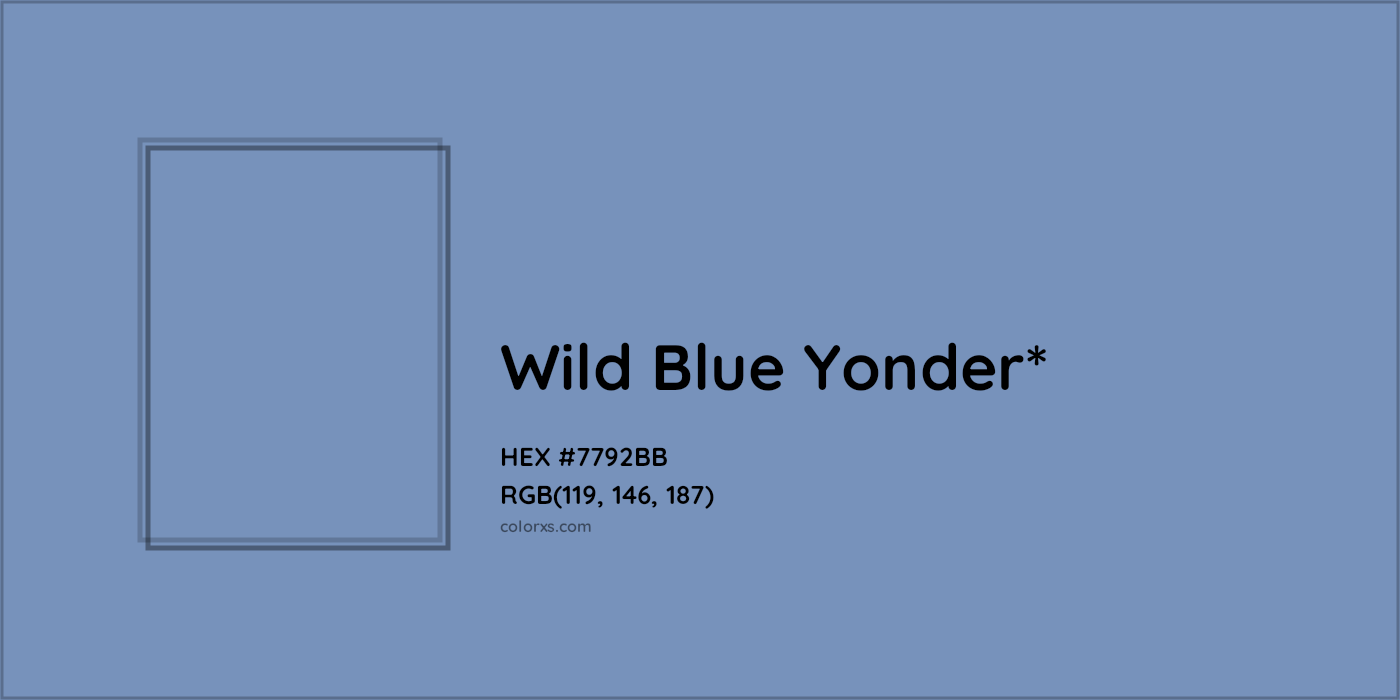 HEX #7792BB Color Name, Color Code, Palettes, Similar Paints, Images
