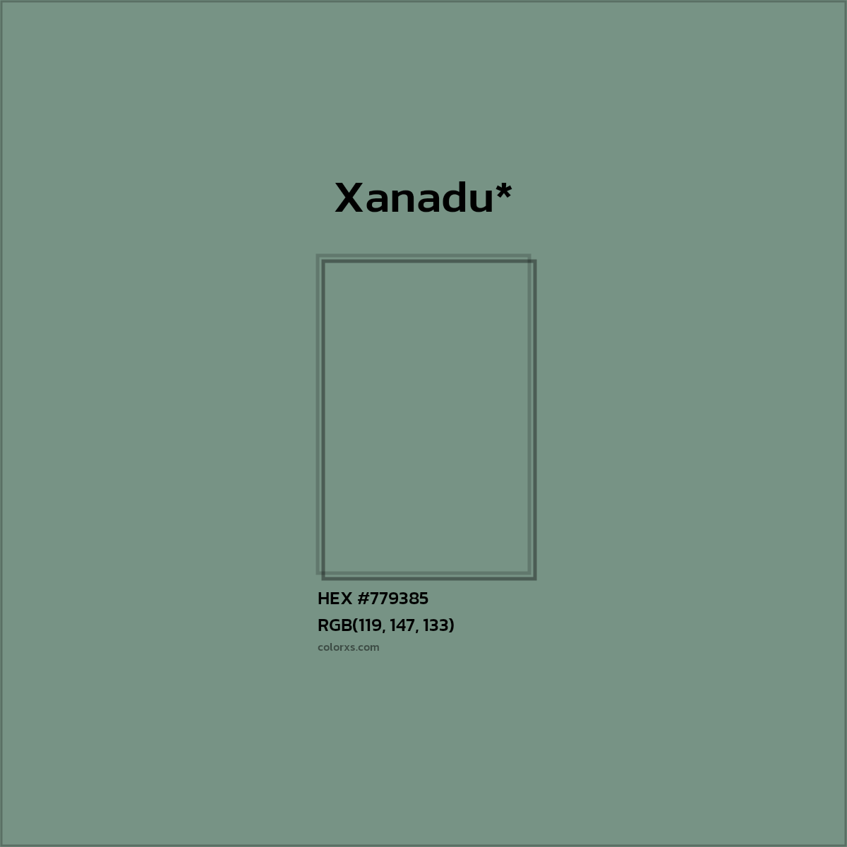 HEX #779385 Color Name, Color Code, Palettes, Similar Paints, Images