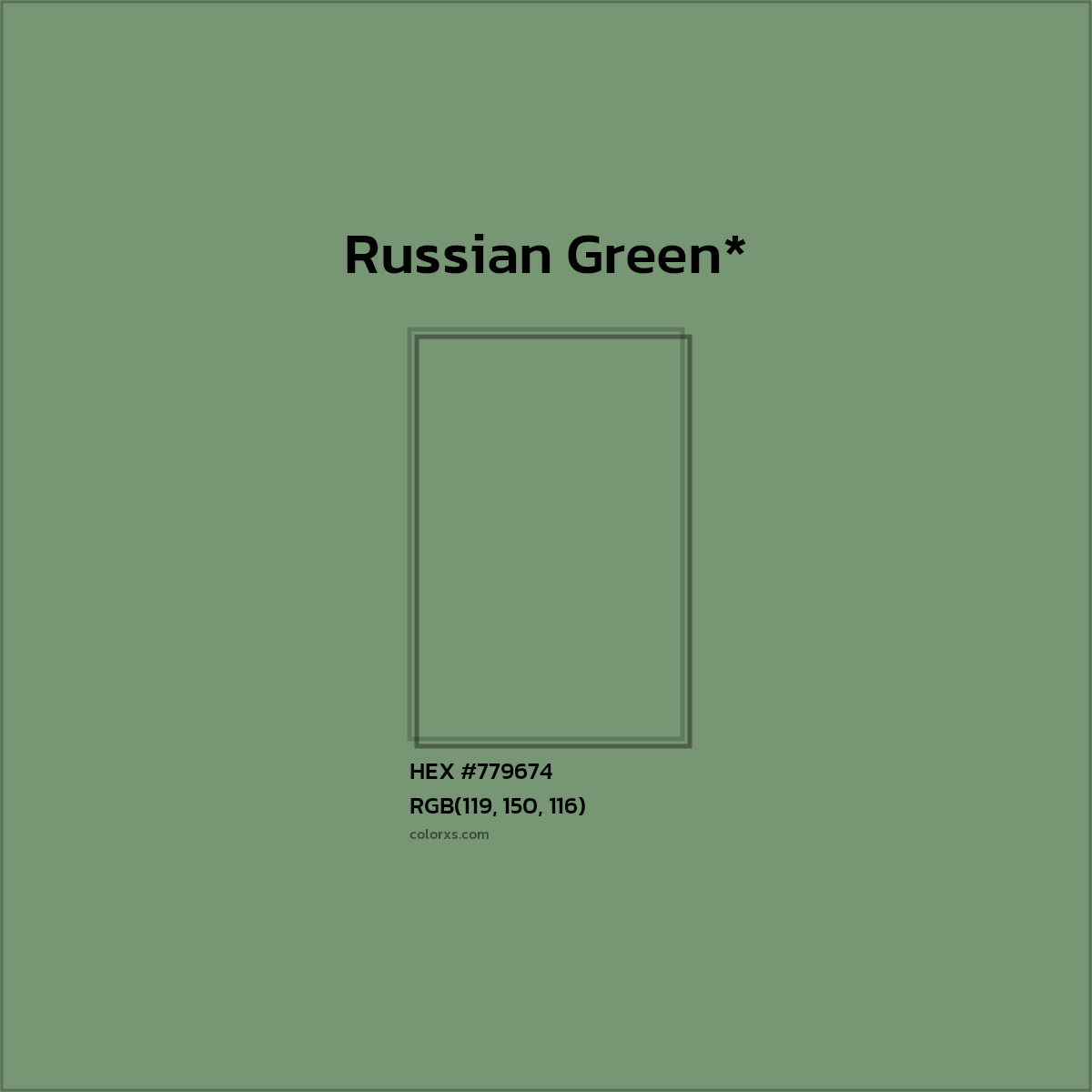 HEX #779674 Color Name, Color Code, Palettes, Similar Paints, Images