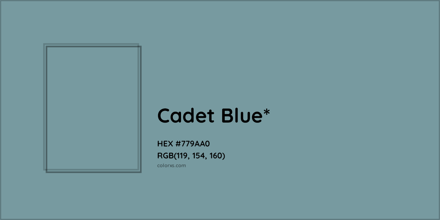 HEX #779AA0 Color Name, Color Code, Palettes, Similar Paints, Images