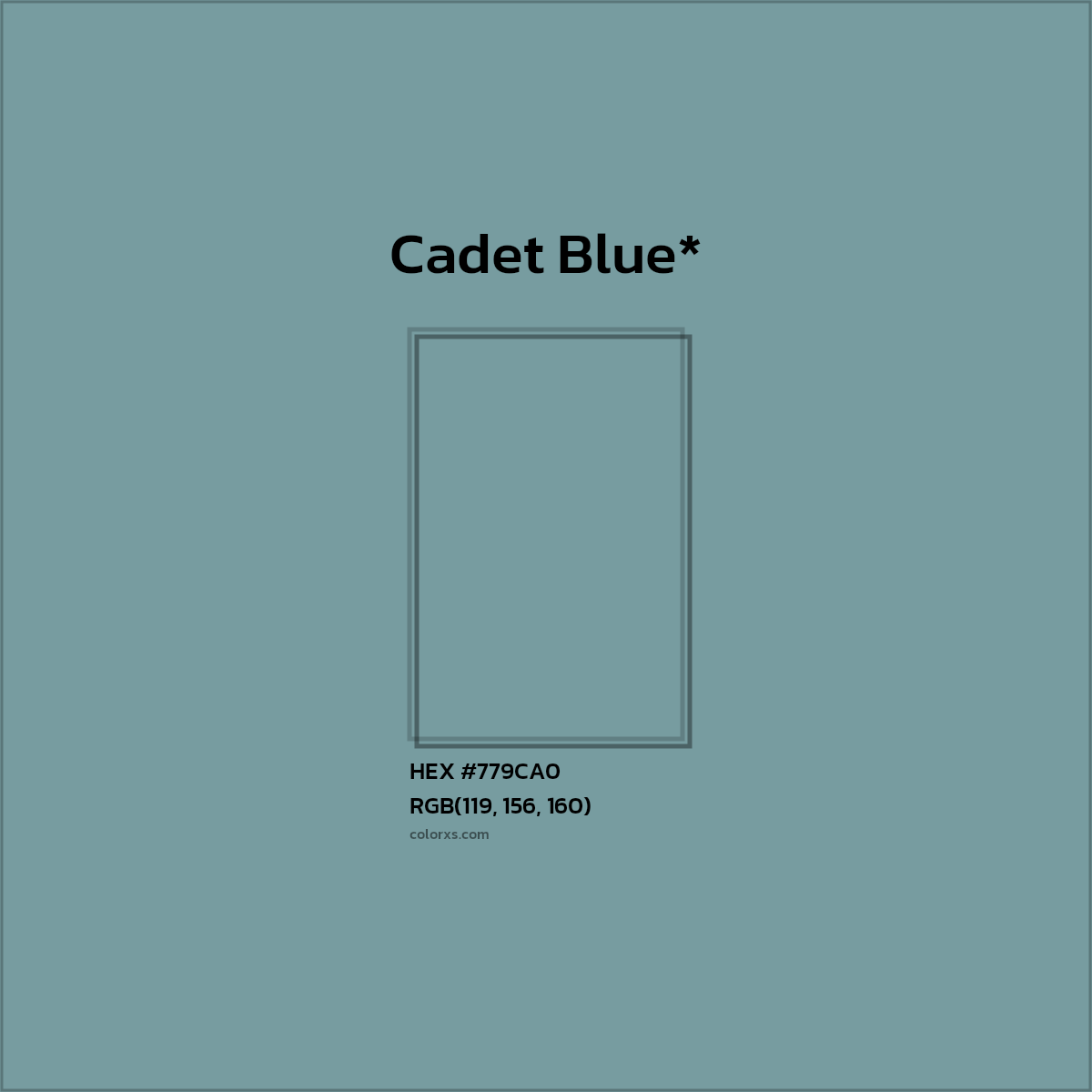 HEX #779CA0 Color Name, Color Code, Palettes, Similar Paints, Images