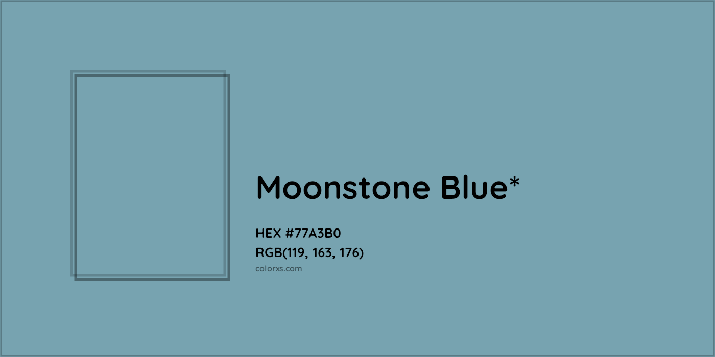HEX #77A3B0 Color Name, Color Code, Palettes, Similar Paints, Images