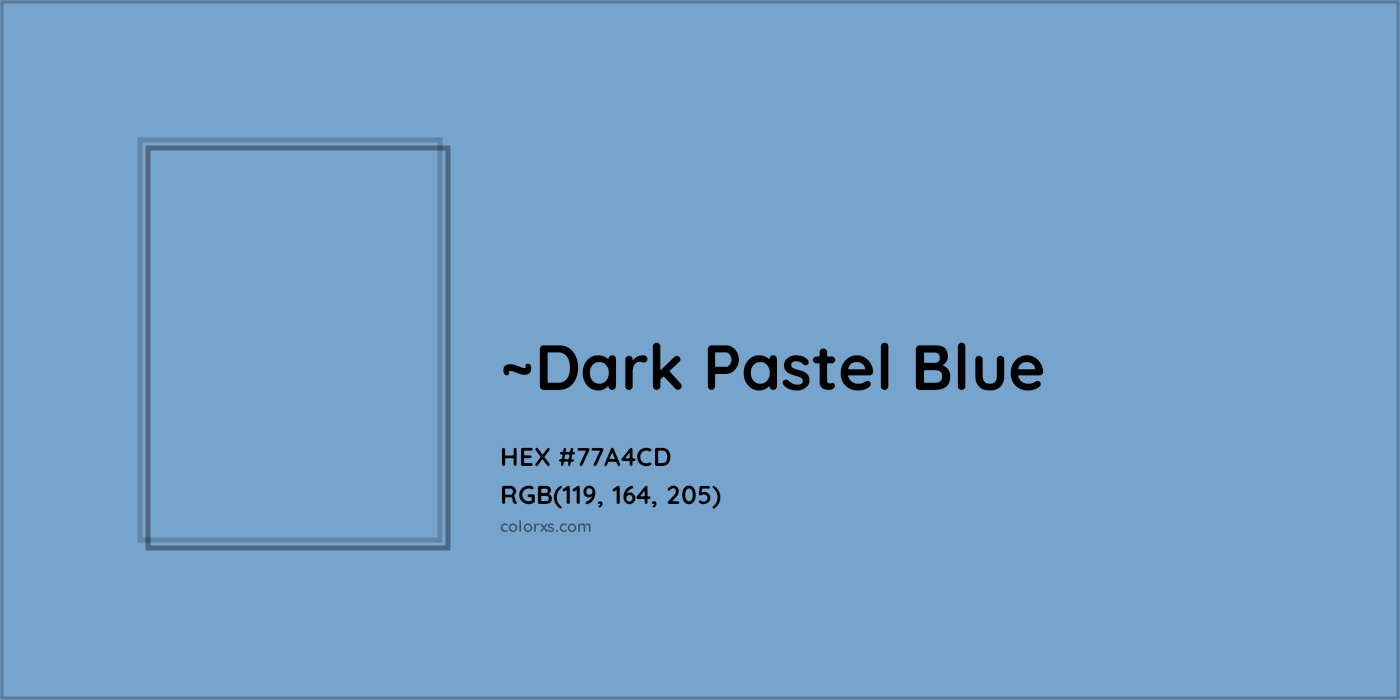 HEX #77A4CD Color Name, Color Code, Palettes, Similar Paints, Images