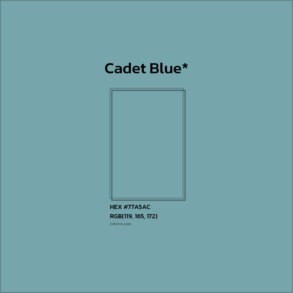 HEX #77A5AC Color Name, Color Code, Palettes, Similar Paints, Images