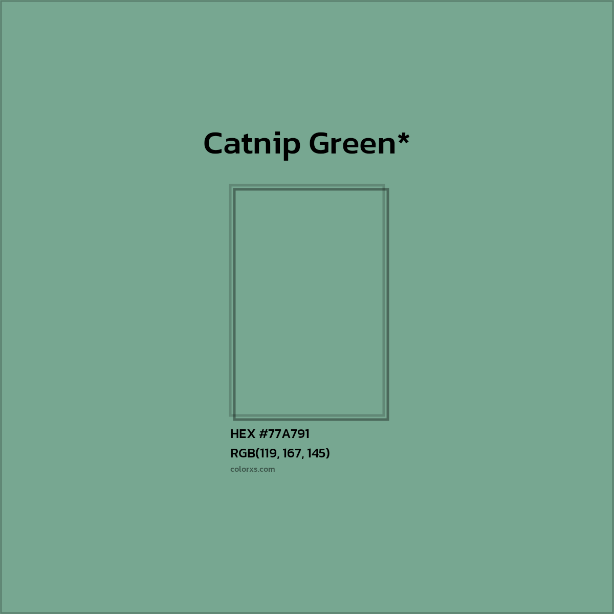 HEX #77A791 Color Name, Color Code, Palettes, Similar Paints, Images