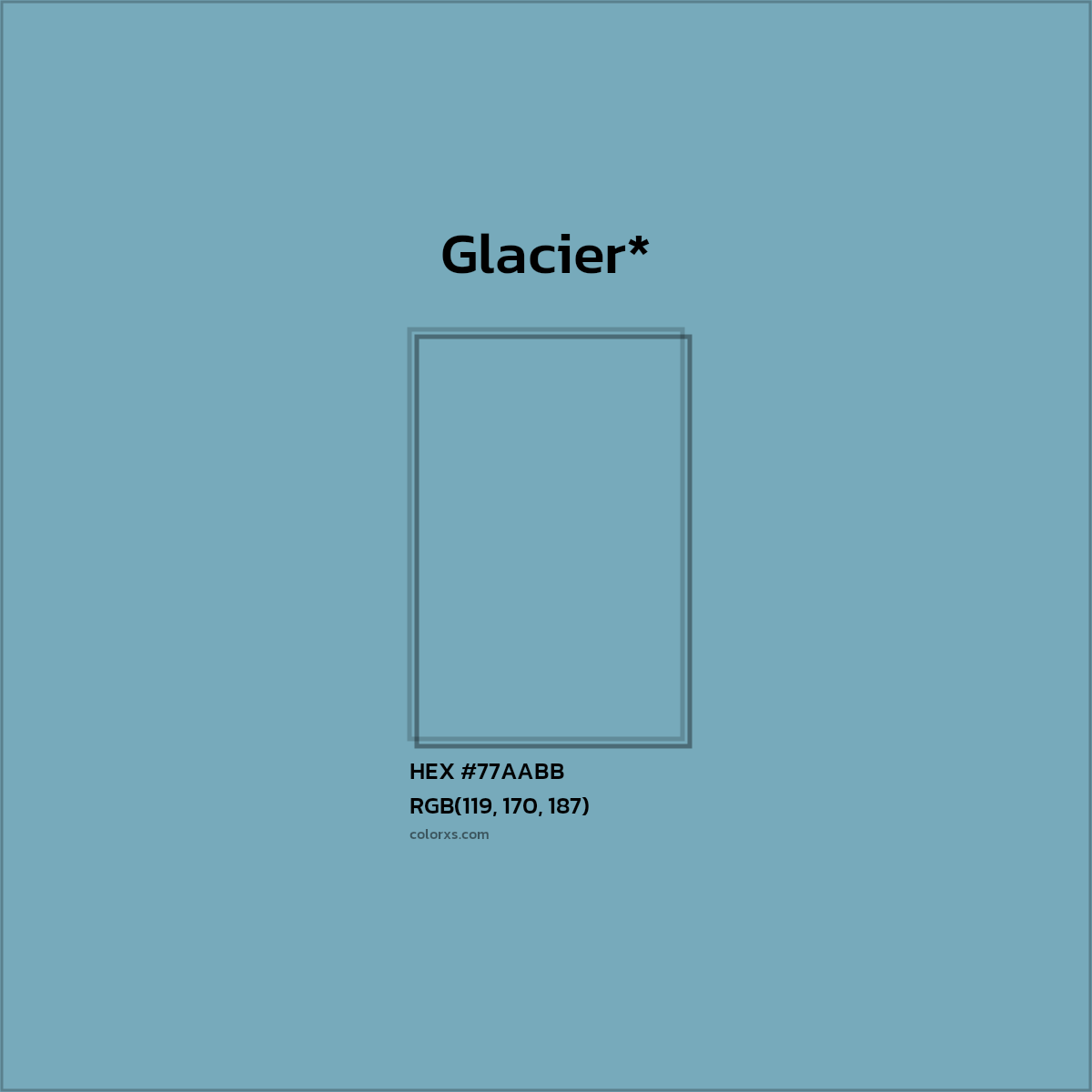 HEX #77AABB Color Name, Color Code, Palettes, Similar Paints, Images