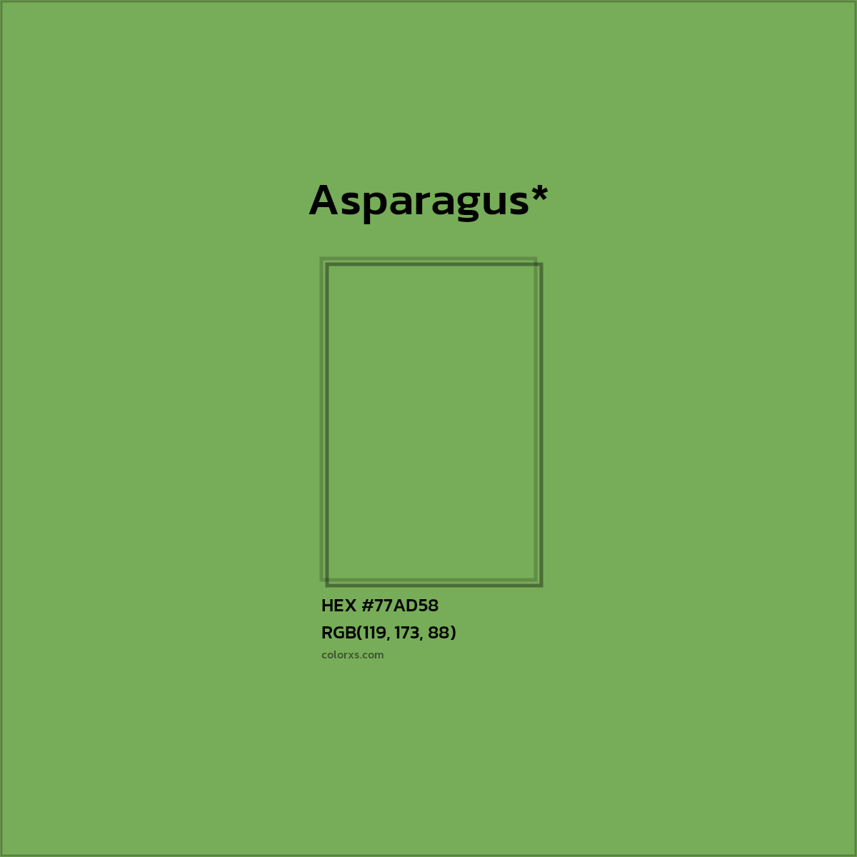 HEX #77AD58 Color Name, Color Code, Palettes, Similar Paints, Images
