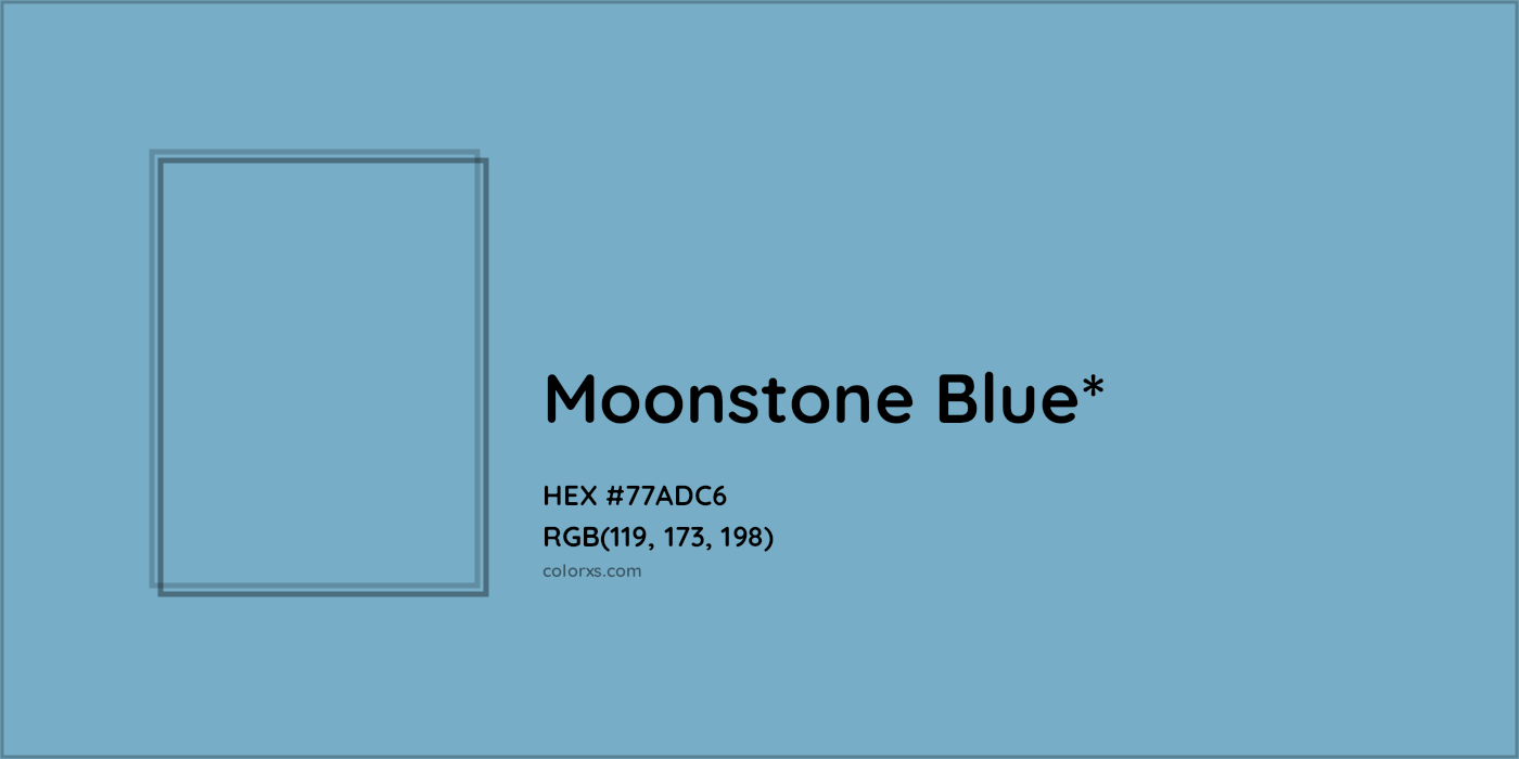HEX #77ADC6 Color Name, Color Code, Palettes, Similar Paints, Images