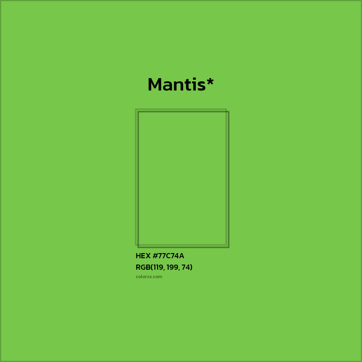 HEX #77C74A Color Name, Color Code, Palettes, Similar Paints, Images