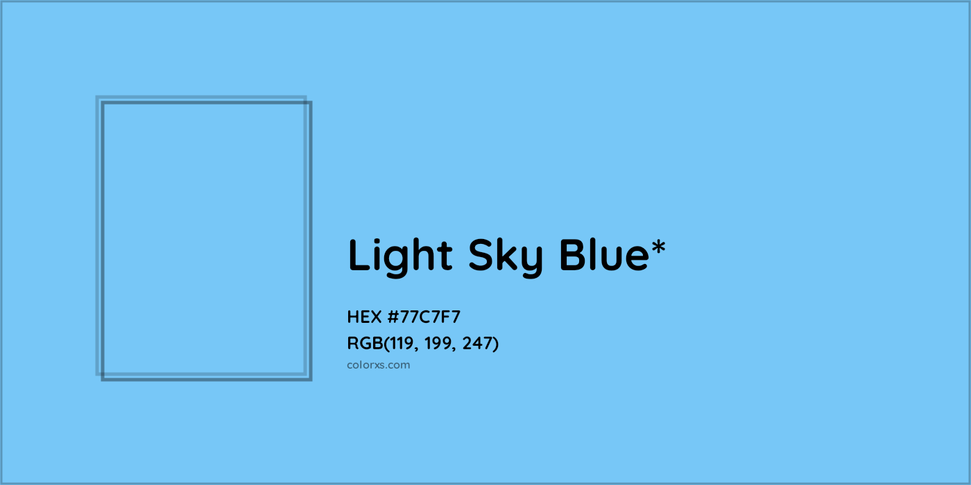HEX #77C7F7 Color Name, Color Code, Palettes, Similar Paints, Images