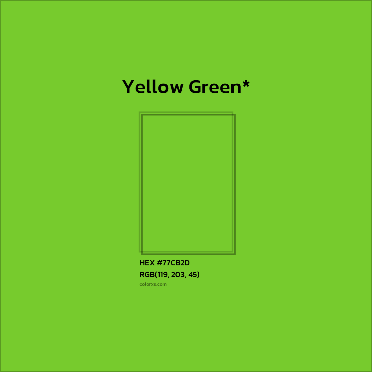 HEX #77CB2D Color Name, Color Code, Palettes, Similar Paints, Images
