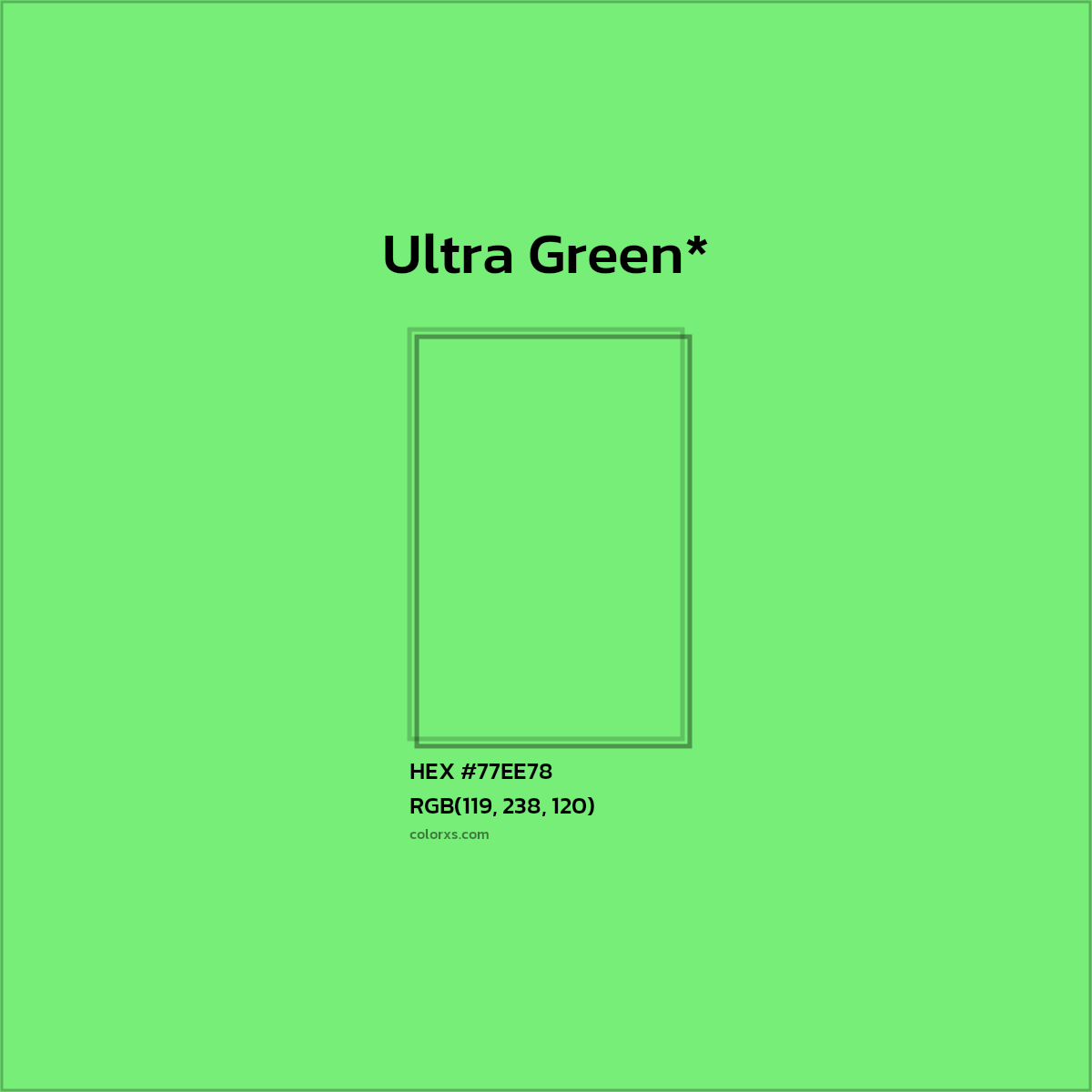 HEX #77EE78 Color Name, Color Code, Palettes, Similar Paints, Images