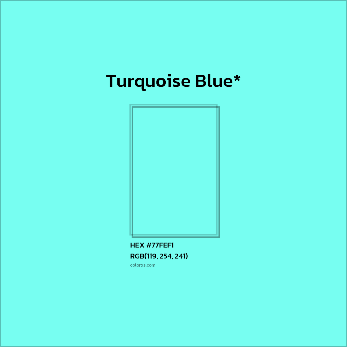 HEX #77FEF1 Color Name, Color Code, Palettes, Similar Paints, Images