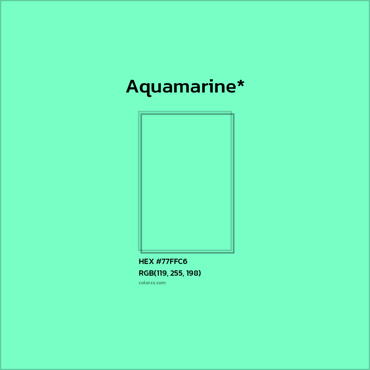HEX #77FFC6 Color Name, Color Code, Palettes, Similar Paints, Images