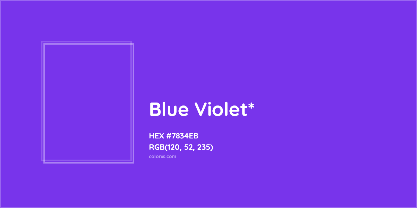 HEX #7834EB Color Name, Color Code, Palettes, Similar Paints, Images