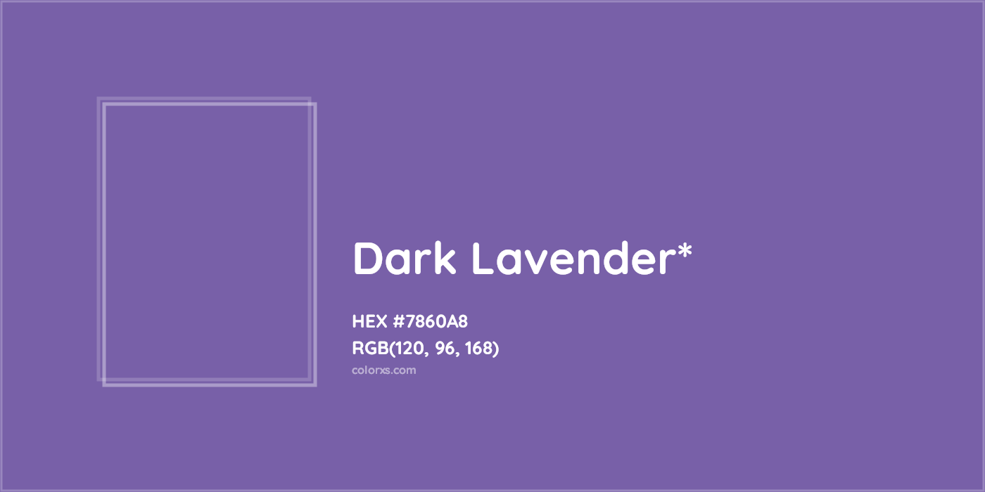 HEX #7860A8 Color Name, Color Code, Palettes, Similar Paints, Images