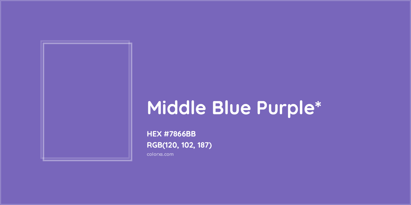 HEX #7866BB Color Name, Color Code, Palettes, Similar Paints, Images