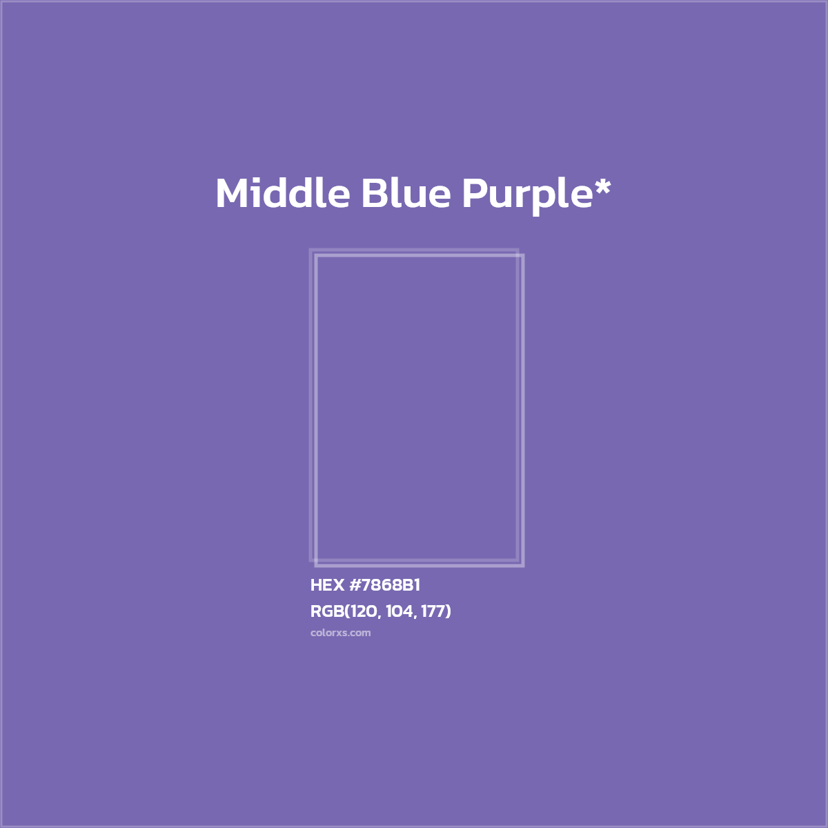 HEX #7868B1 Color Name, Color Code, Palettes, Similar Paints, Images