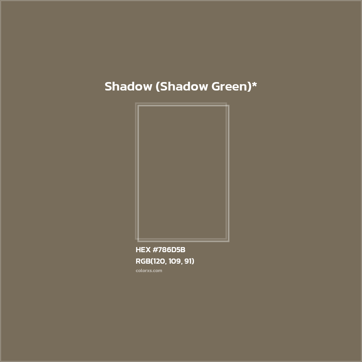 HEX #786D5B Color Name, Color Code, Palettes, Similar Paints, Images