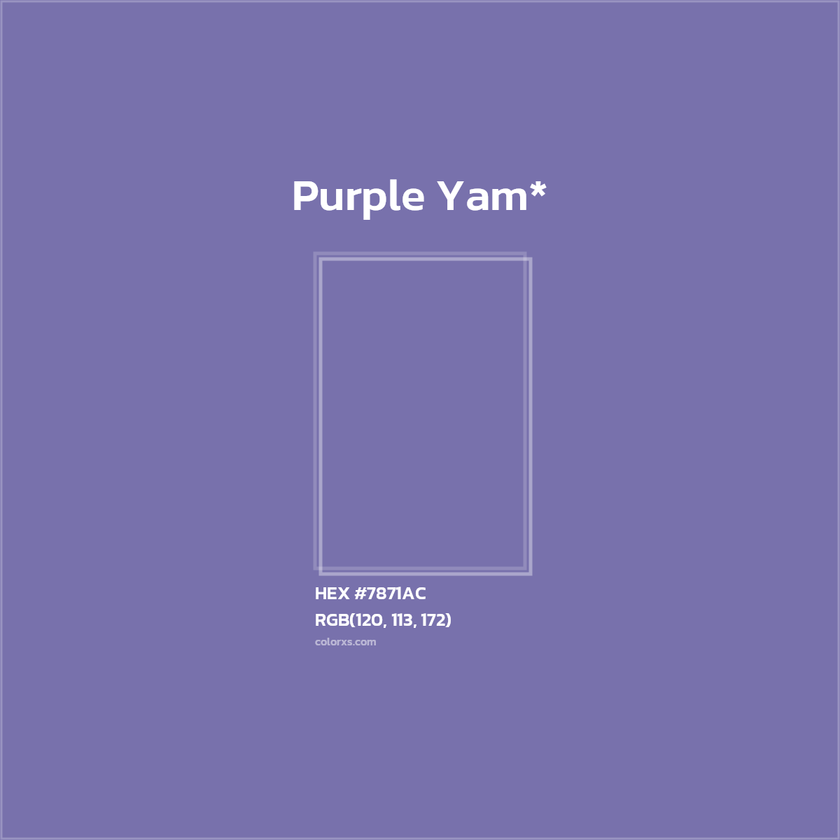 HEX #7871AC Color Name, Color Code, Palettes, Similar Paints, Images