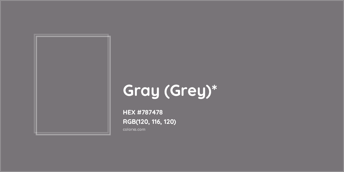 HEX #787478 Color Name, Color Code, Palettes, Similar Paints, Images