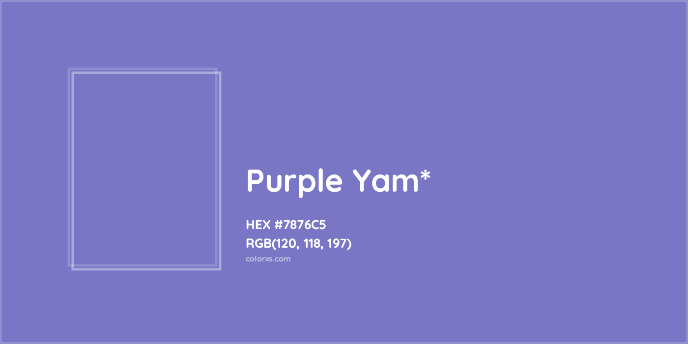 HEX #7876C5 Color Name, Color Code, Palettes, Similar Paints, Images