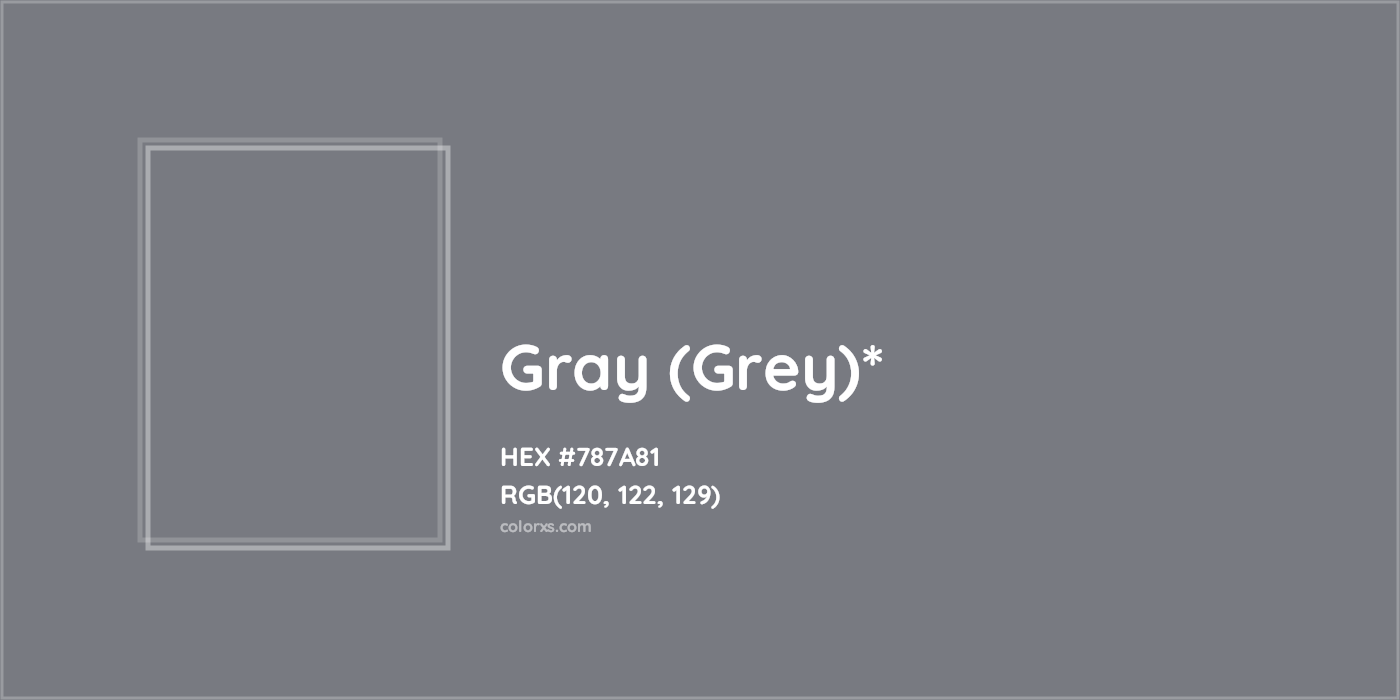 HEX #787A81 Color Name, Color Code, Palettes, Similar Paints, Images