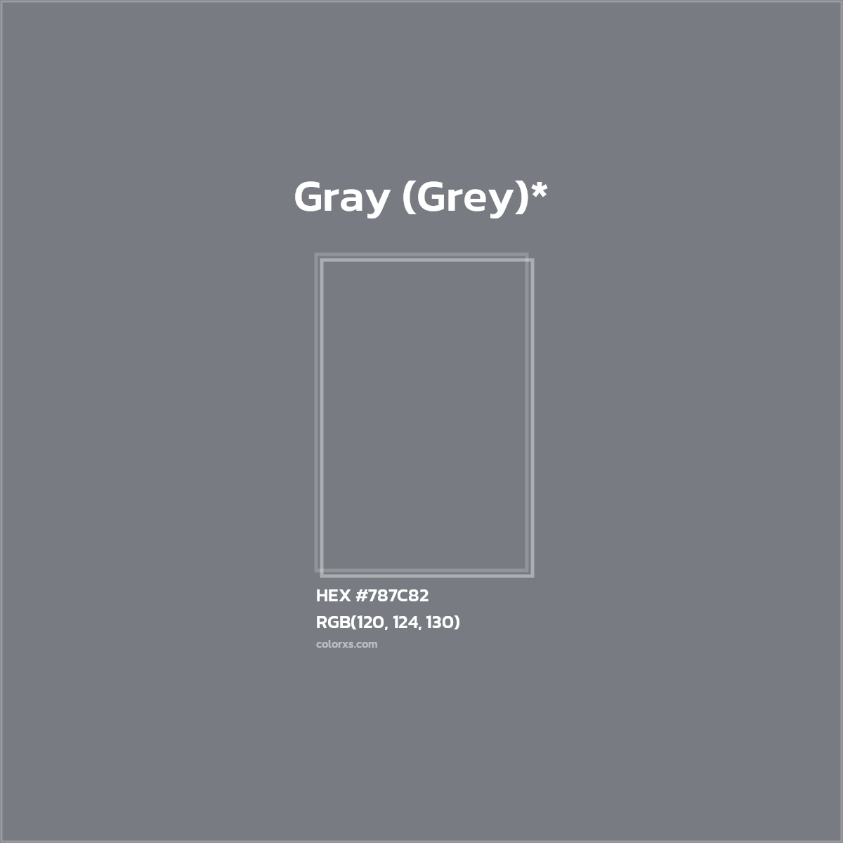 HEX #787C82 Color Name, Color Code, Palettes, Similar Paints, Images