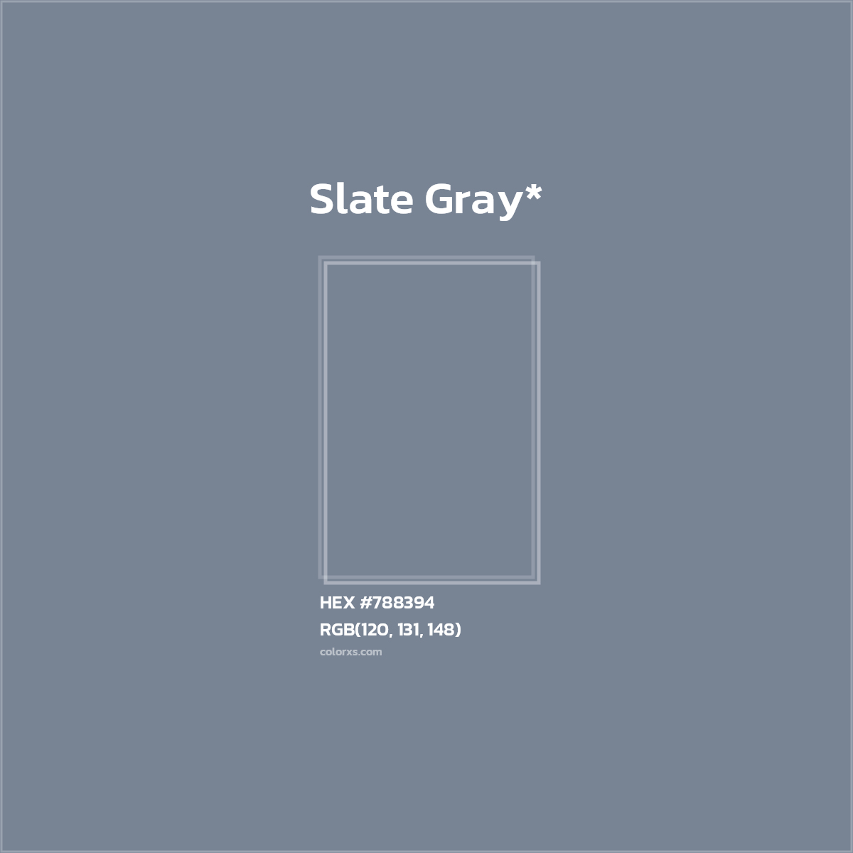 HEX #788394 Color Name, Color Code, Palettes, Similar Paints, Images