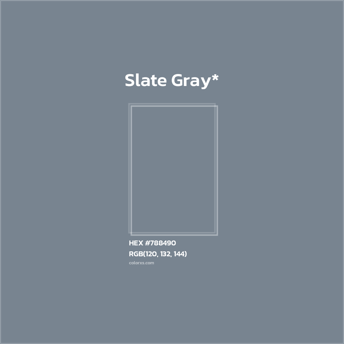 HEX #788490 Color Name, Color Code, Palettes, Similar Paints, Images