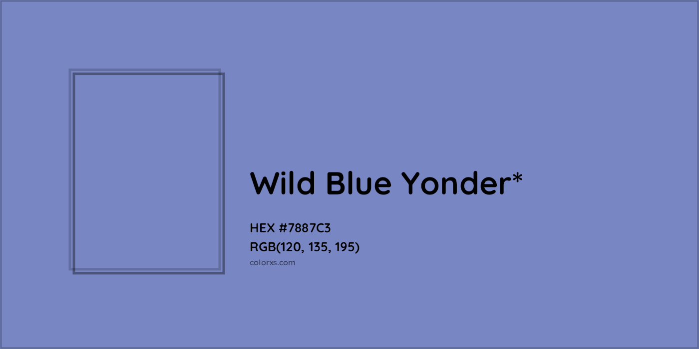 HEX #7887C3 Color Name, Color Code, Palettes, Similar Paints, Images
