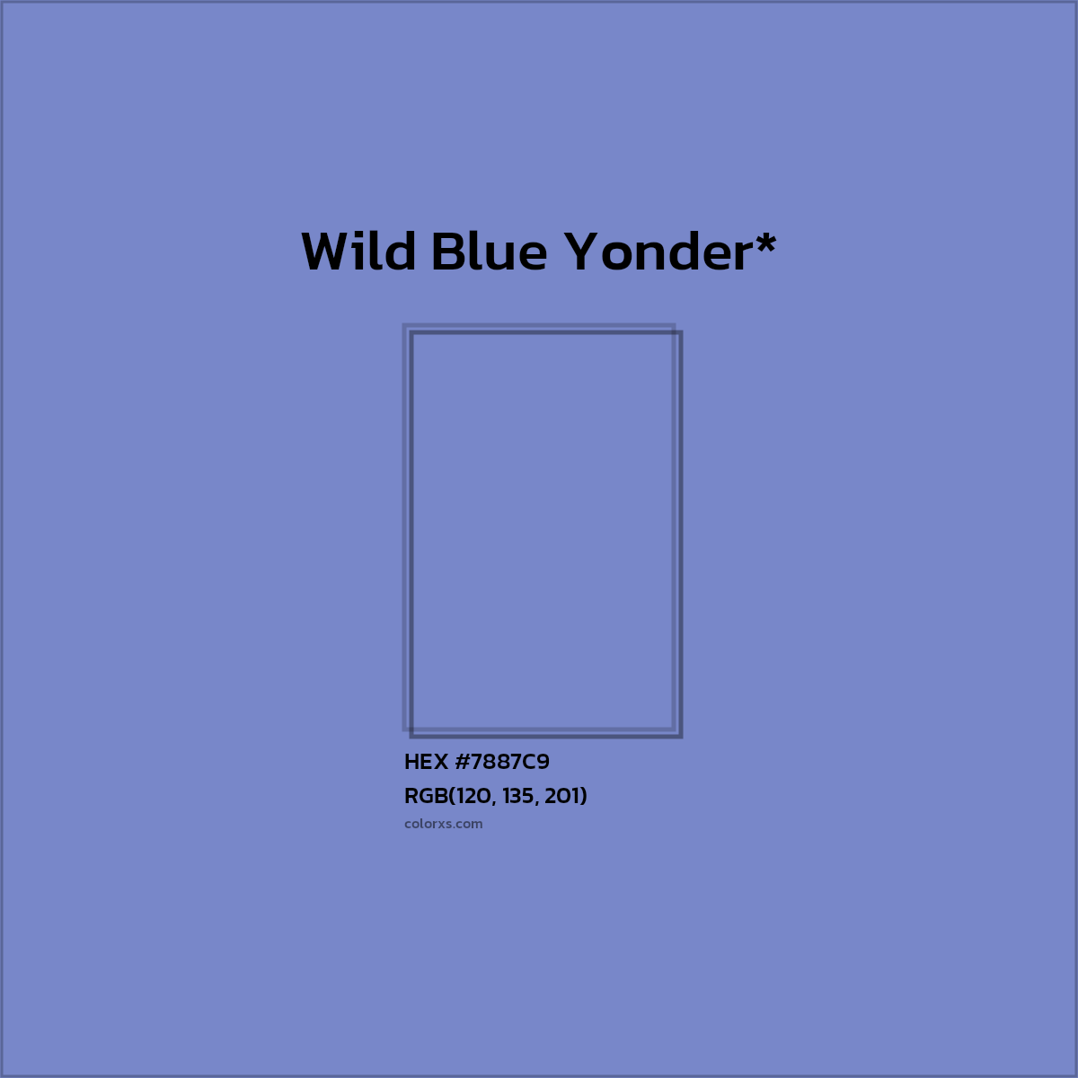 HEX #7887C9 Color Name, Color Code, Palettes, Similar Paints, Images