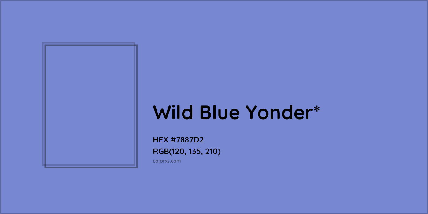 HEX #7887D2 Color Name, Color Code, Palettes, Similar Paints, Images