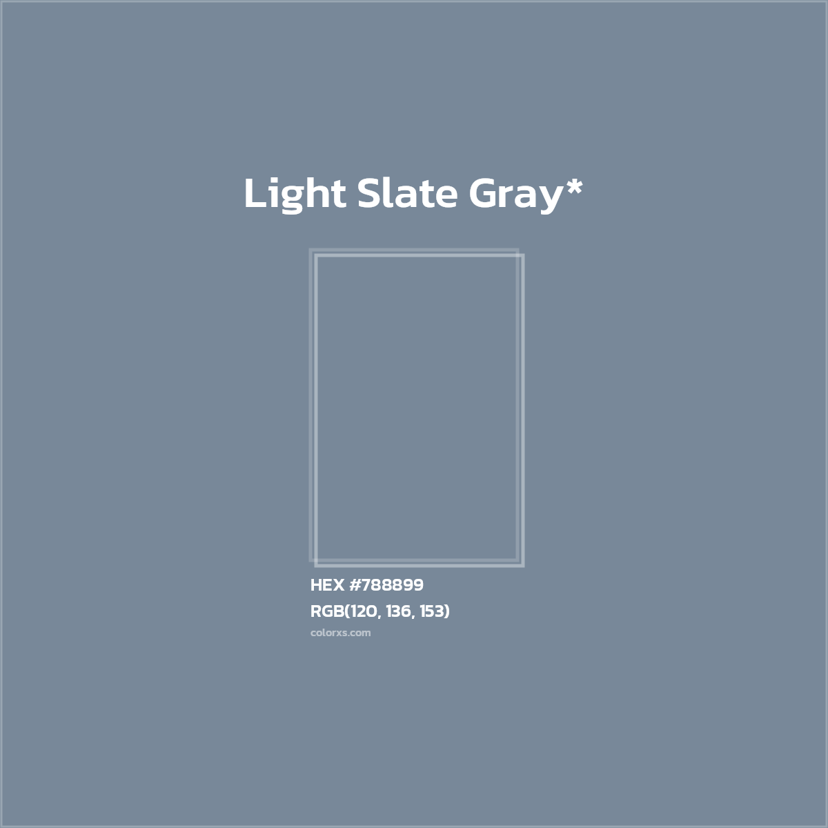 HEX #788899 Color Name, Color Code, Palettes, Similar Paints, Images