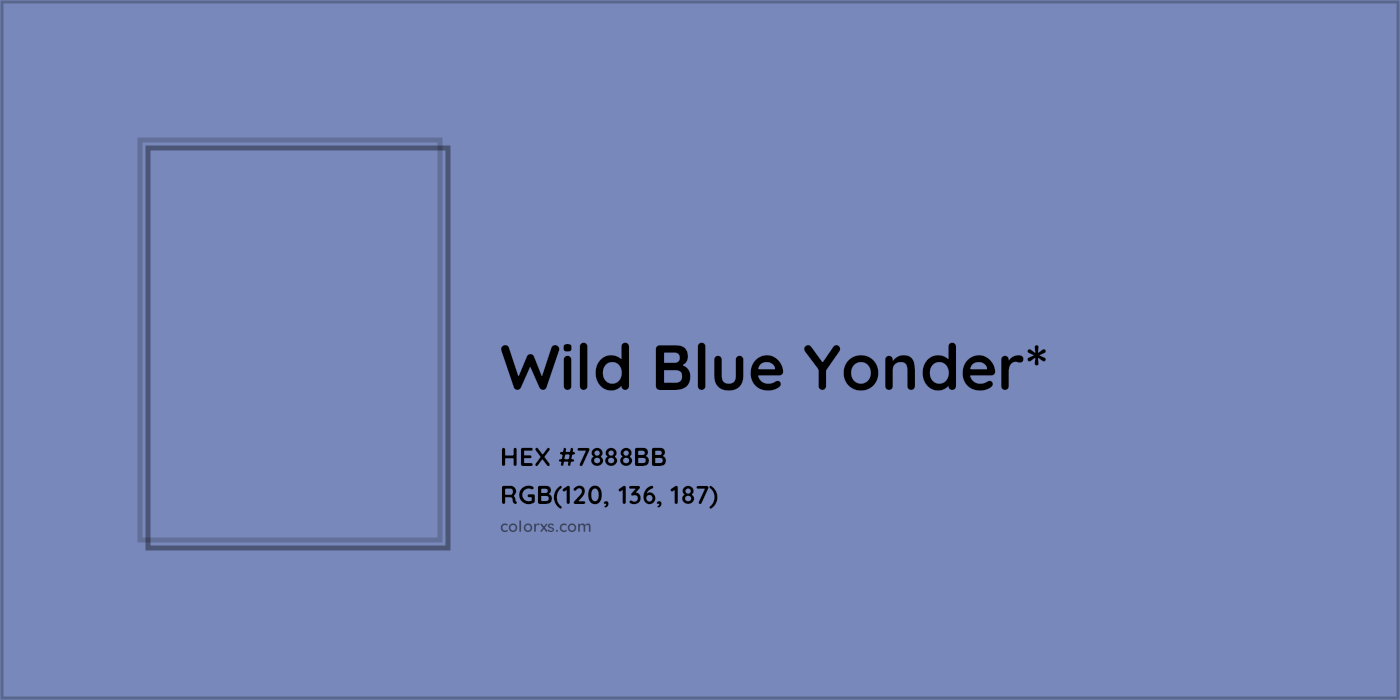 HEX #7888BB Color Name, Color Code, Palettes, Similar Paints, Images