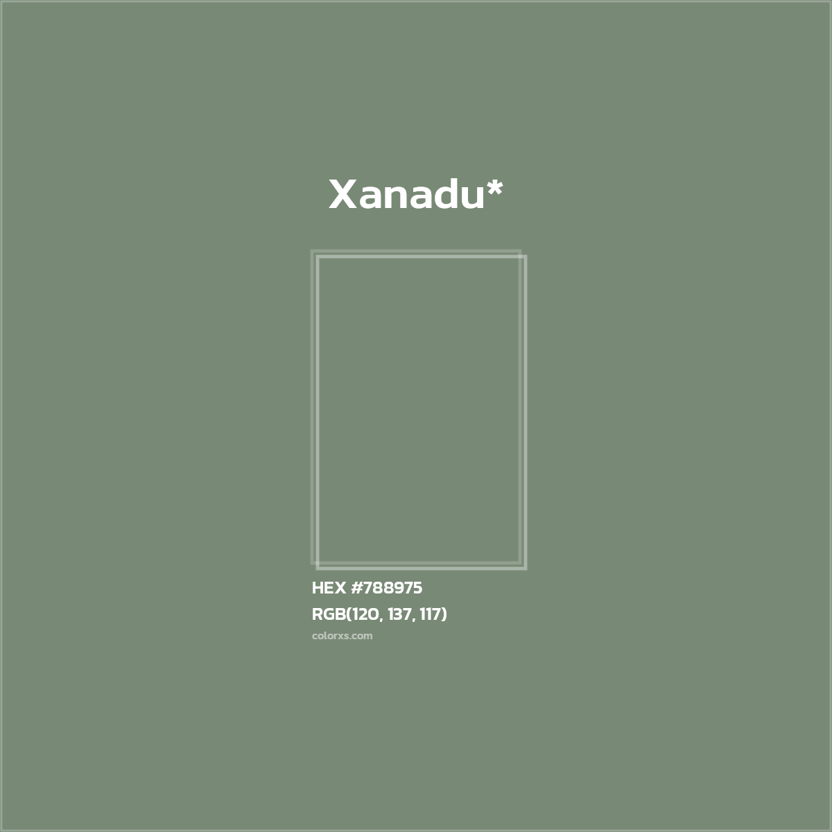 HEX #788975 Color Name, Color Code, Palettes, Similar Paints, Images