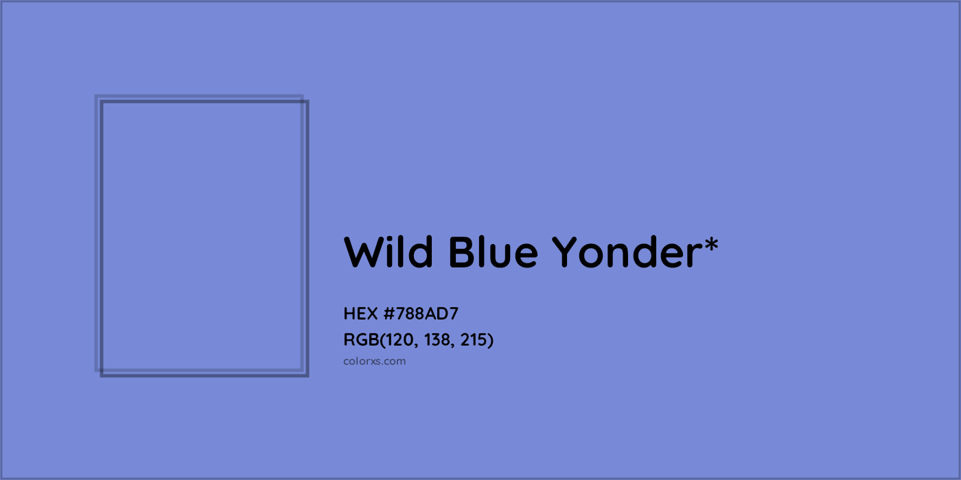 HEX #788AD7 Color Name, Color Code, Palettes, Similar Paints, Images