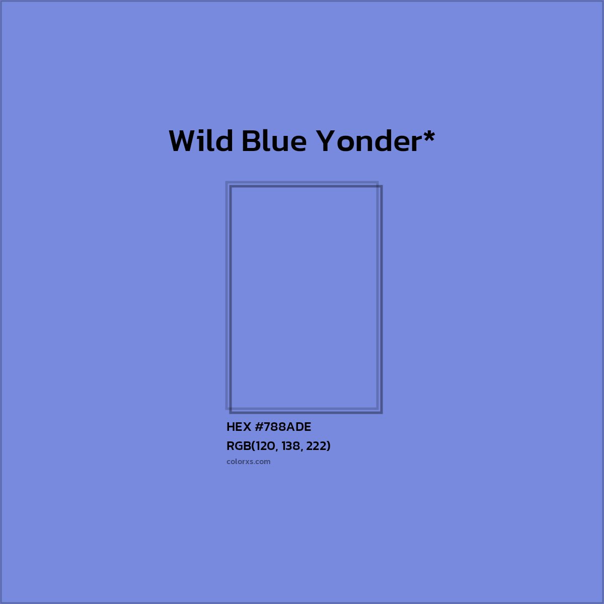 HEX #788ADE Color Name, Color Code, Palettes, Similar Paints, Images