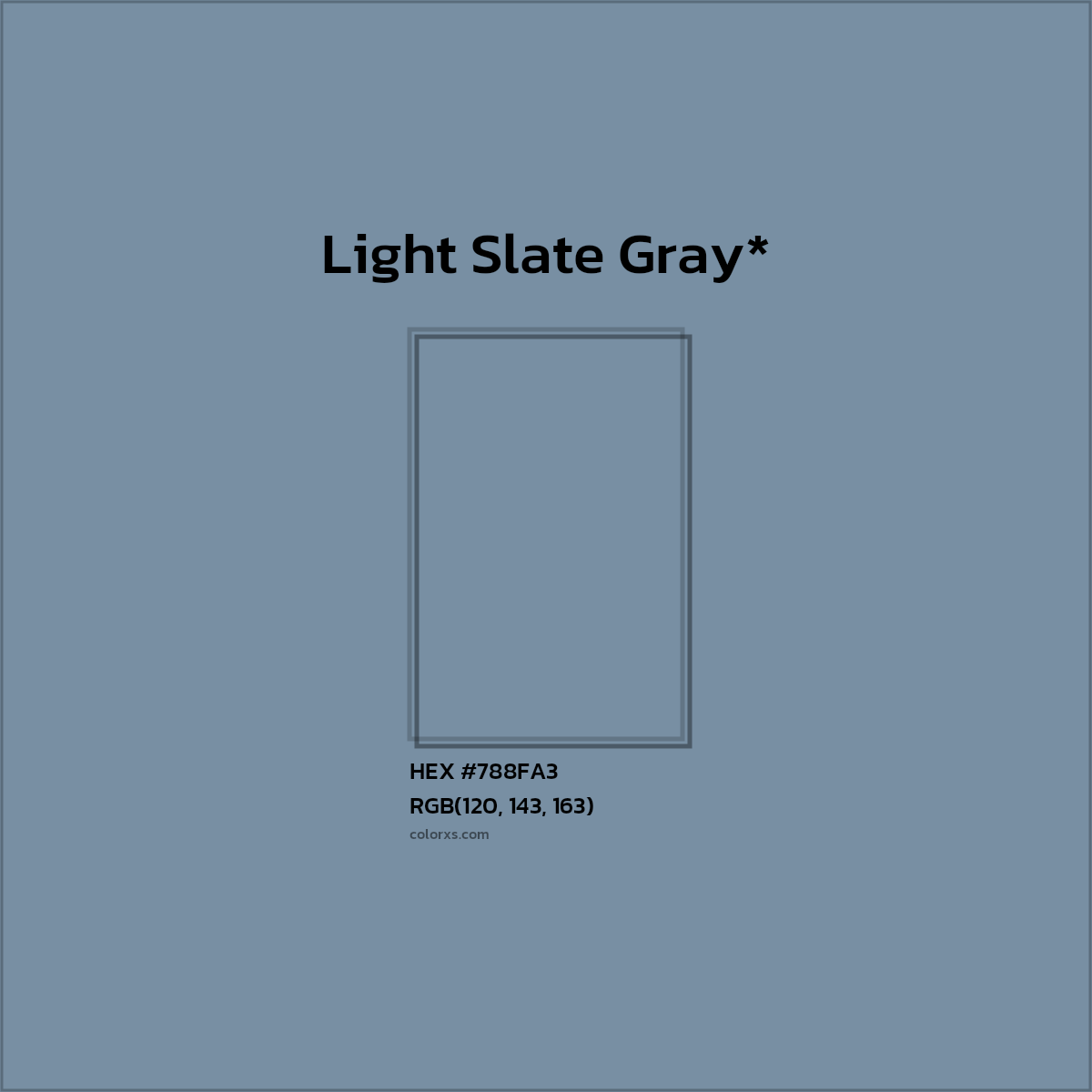 HEX #788FA3 Color Name, Color Code, Palettes, Similar Paints, Images