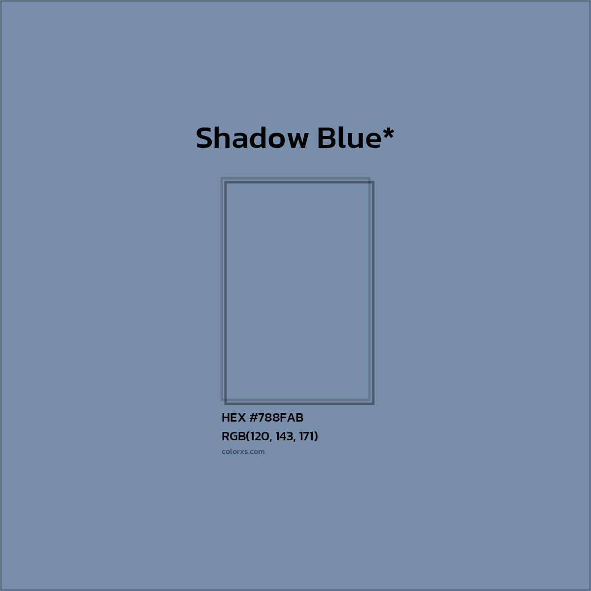 HEX #788FAB Color Name, Color Code, Palettes, Similar Paints, Images