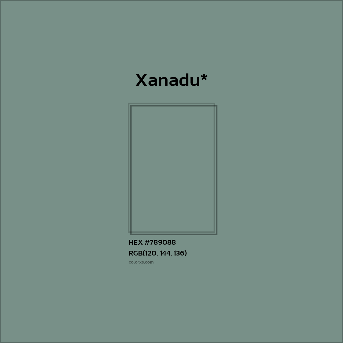 HEX #789088 Color Name, Color Code, Palettes, Similar Paints, Images