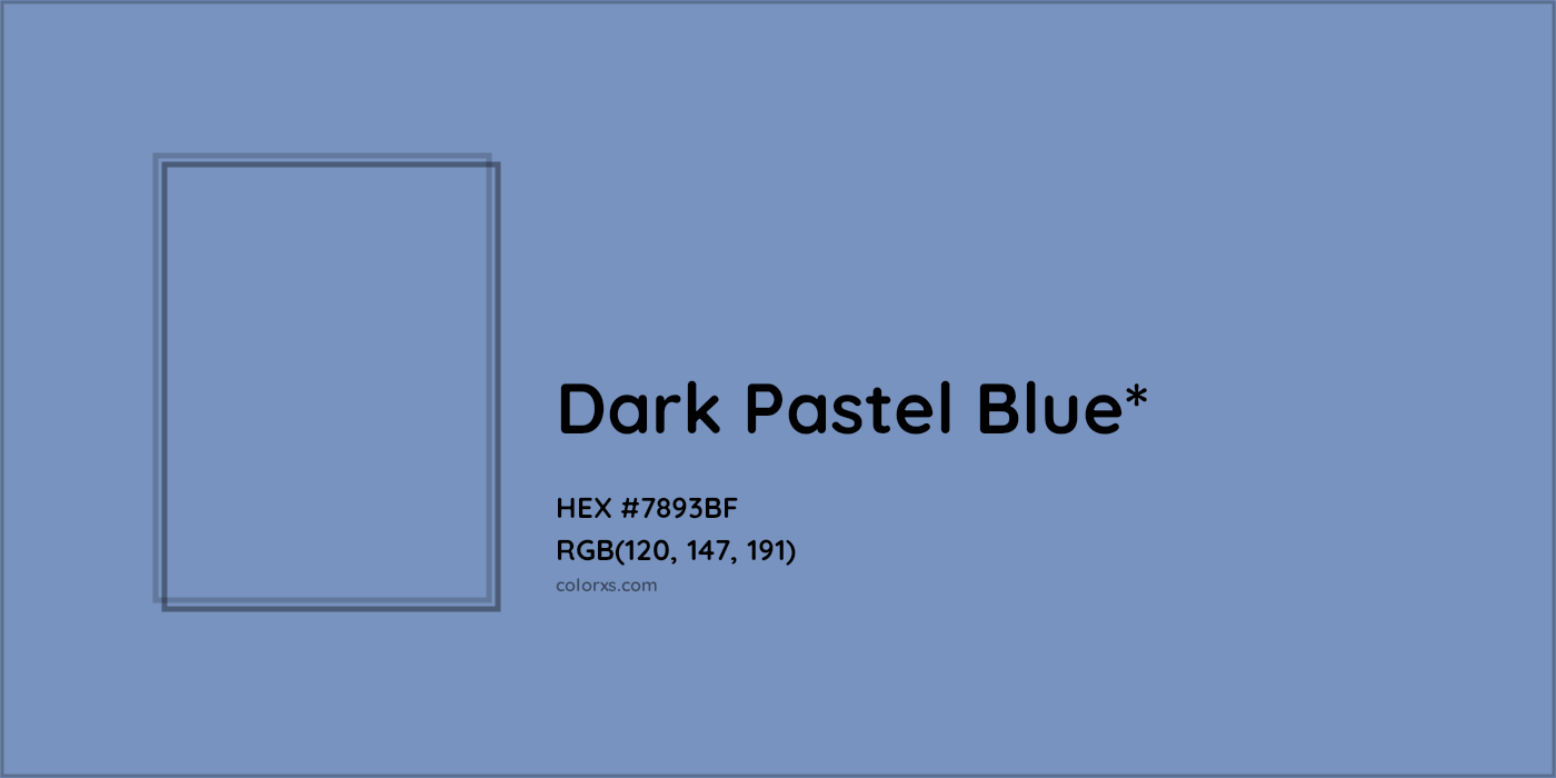 HEX #7893BF Color Name, Color Code, Palettes, Similar Paints, Images
