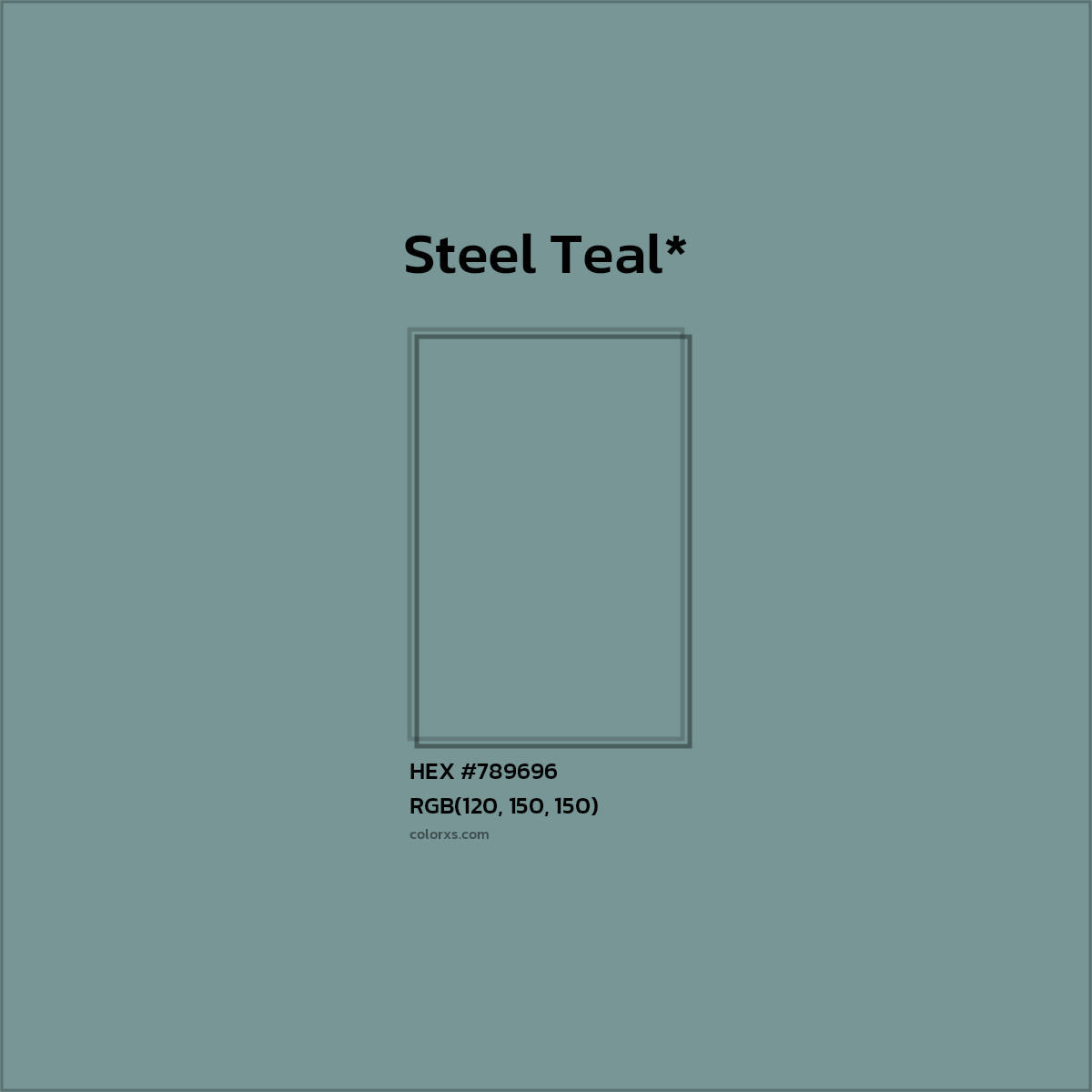 HEX #789696 Color Name, Color Code, Palettes, Similar Paints, Images
